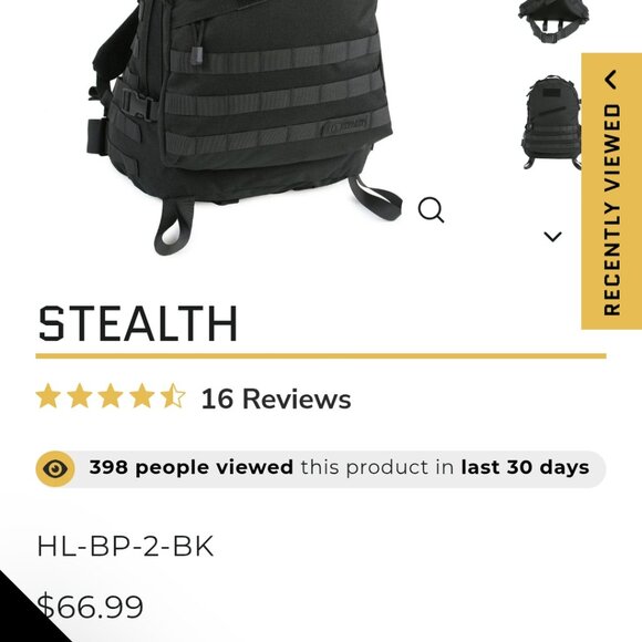 Highland Tactical Stealth Military Style Backpack - Picture 7 of 9